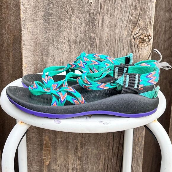 Chaco Green ZX/2 Classic Adjustable Sports Strappy Sandal Size US 4 - Picture 4 of 7